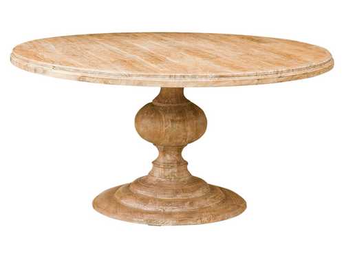 Magnolia Round Dining Table 60 Whitewash, 60 Round Pedestal Dining Table