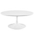 Willow 36" Round Wood Coffee Table In White by Modway Furniture