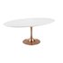 Willow 78" Oval Wood Dining Table In Rose White by Modway Furniture
