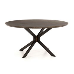 Spider Round Dining Table-60"-English Br by Four Hands