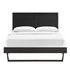 Herman Full Wood Platform Bed With Angular Frame In Black by Modway Furniture