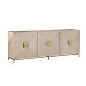 Gaspard Credenza in Latte and High Gloss Navy by interlude