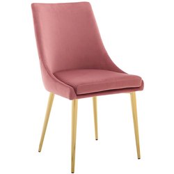 Alvin Modern Accent Performance Velvet Dining Chair In Dusty Rose by Modway Furniture