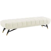 Scholar Performance Velvet Bench In Ivory by Modway Furniture