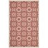 Dewey Vintage Floral Trellis 9X12 Indoor And Outdoor Area Rug In Red And Beige by Modway Furniture