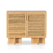 Levon Bar Cabinet In Natural Woven Rod Cane by FOUR HANDS