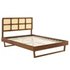 Larry Cane And Wood Full Platform Bed With Angular Legs In Walnut by Modway Furniture