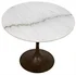 Laredo Table 36", Aged Brass, White Marble Top by Noir Furniture