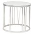 Imperial Side Table, White | Stainless by Nuevo Living