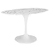 Willow 54" Oval Artificial Marble Dining Table In White by Modway Furniture