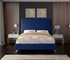 Courtney Queen Bed In Navy Velvet by Meridian Furniture