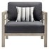 Roza Outdoor Patio Acacia Wood Armchair In Light Gray by Modway Furniture