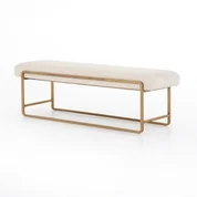 Sled Bench in Thames Cream by FOUR HANDS