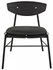 KINK DINING CHAIR in STORM BLACK LEATHER with BLACK BACKREST by Nuevo Living