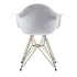 Lorena Fiberglass Arm Chair - White Matte / brass by Aeon Furniture