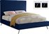 Courtney Full Bed In Navy Velvet by Meridian Furniture