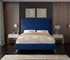 Courtney King Bed In Navy Velvet by Meridian Furniture
