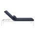 Myler Cushion Outdoor Patio Chaise Lounge Chair In White Navy by Modway Furniture