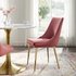 Alvin Modern Accent Performance Velvet Dining Chair In Dusty Rose by Modway Furniture