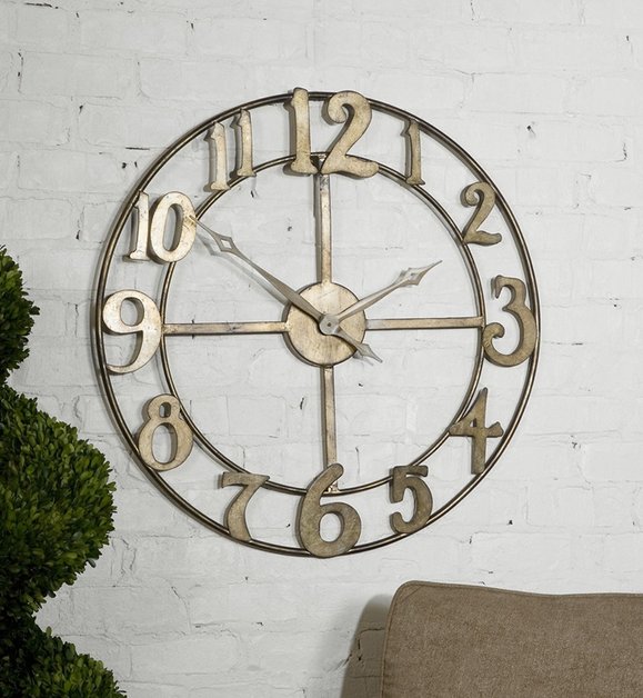 Delevan 32" Metal Wall Clock by Uttermost