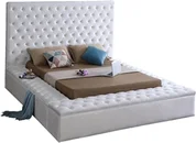 Randal King Bed In White Velvet by Meridian Furniture
