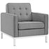 Garret Upholstered Fabric Armchair In Light Gray by Modway Furniture