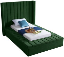 Joanne Twin Bed In Green Velvet by Meridian Furniture