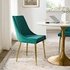 Alvin Modern Accent Performance Velvet Dining Chair In Teal by Modway Furniture