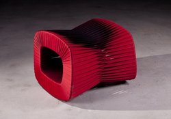 Seat Belt Stool,Red by Phillips Collection