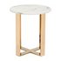 Atlas End Table White & Gold by Zuo Modern