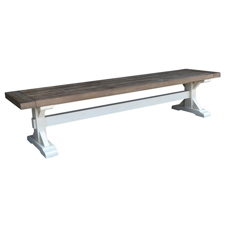 Kendal 83" Bench Lark Brown/Classic Ivory by Classic Home