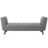 Irmen Tufted Button Upholstered Fabric Accent Bench In Light Gray by Modway Furniture