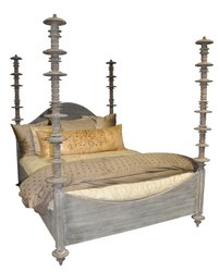 Ferrett Bed, CA King, Weathered by Noir Furniture