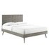 Otto Full Wood Platform Bed With Splayed Legs In Gray by Modway Furniture