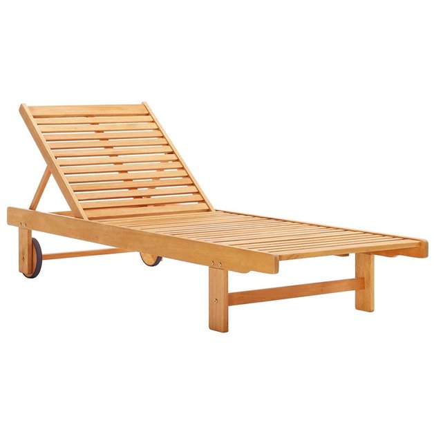 Usamah Outdoor Patio Eucalyptus Wood Chaise Lounge Chair In Natural by Modway Furniture
