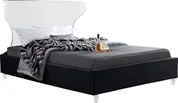 Levi Queen Bed In Black Velvet by Meridian Furniture