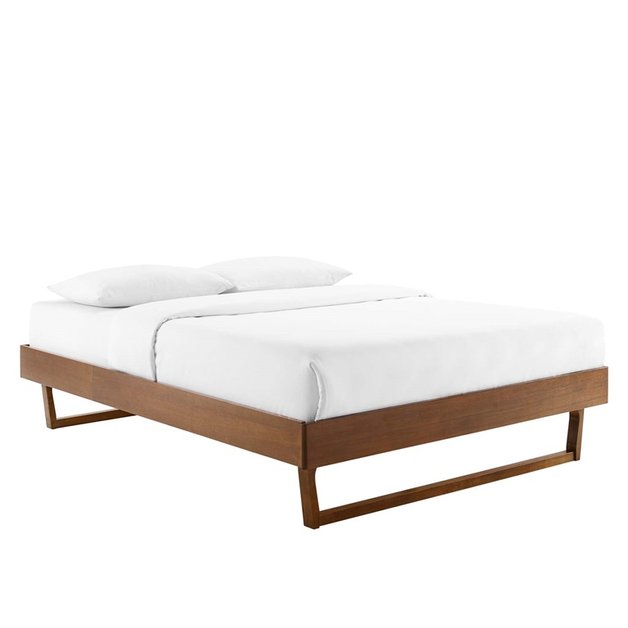 Ellie-May Full Wood Platform Bed Frame In Walnut by Modway Furniture