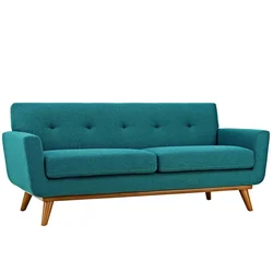 Anthem Upholstered Fabric Loveseat In Teal by Modway Furniture