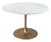 Ithaca Dining Table White & Gold by Zuo Modern
