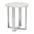Atlas End Table Stone White & Silver by Zuo Modern