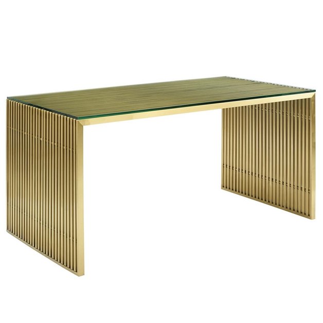 Randolph Stainless Steel Dining Table In Gold by Modway Furniture