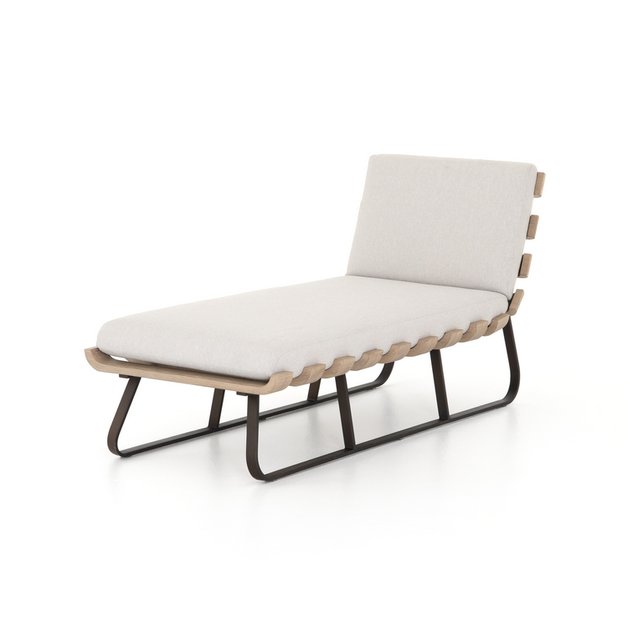 Dimitri Outdoor Chaise-Stone Grey by Four Hands