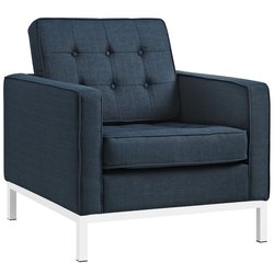 Garret Upholstered Fabric Armchair In Azure by Modway Furniture