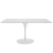 Willow 60" Rectangle Wood Dining Table In White by Modway Furniture