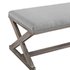 Linsley Vintage French X-Brace Upholstered Fabric Bench In Light Gray by Modway Furniture