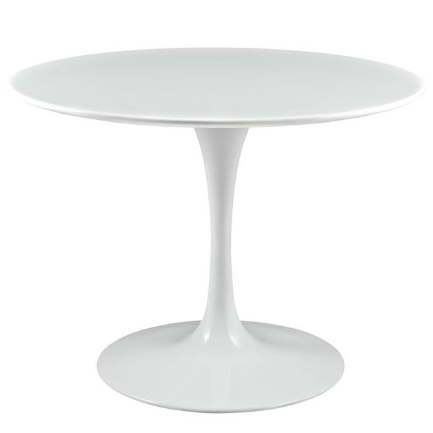 Willow 40" Round Wood Top Dining Table In White by Modway Furniture