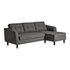 BELAGIO SOFA BED WITH CHAISE CHARCOAL RIGHT by Moes Home