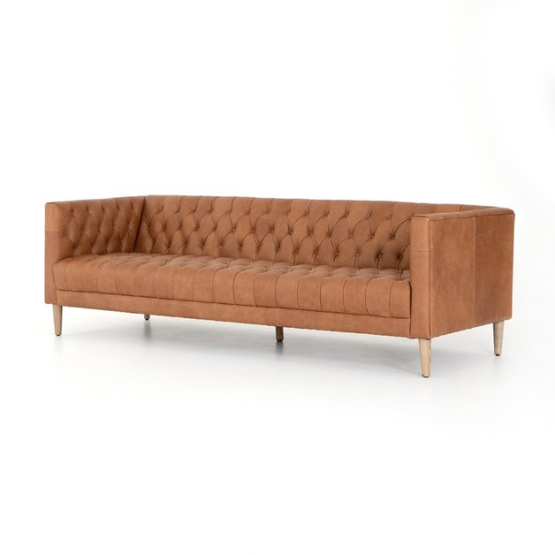 Williams Leather Sofa In 90" by FOUR HANDS