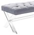 Claira Grey Lucite Bench by tov furniture