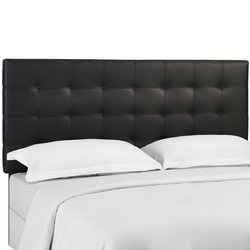 Barmore Tufted Full / Queen Upholstered Faux Leather Headboard In Black by Modway Furniture